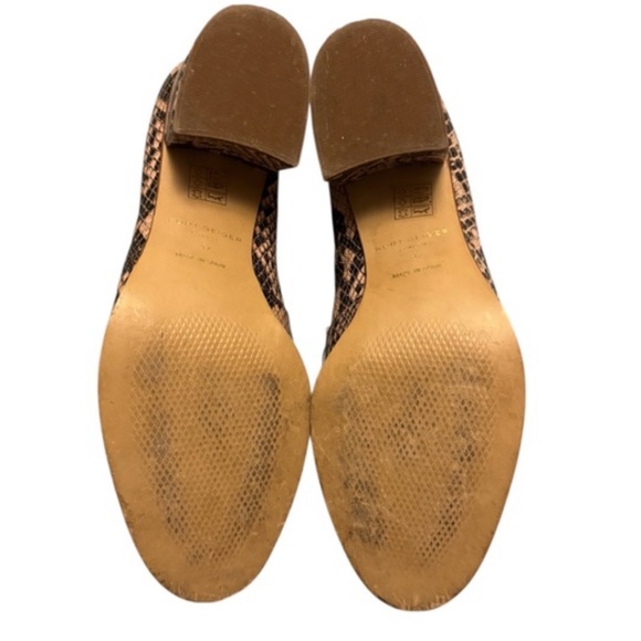 Kurt Geiger Snake Print Loafers with Gold Chain - Picture 3 of 3